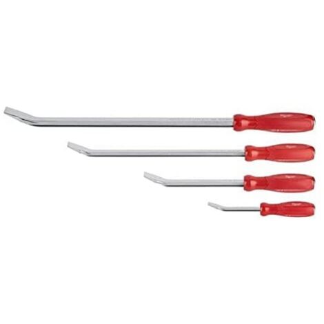 Juego de 4 palancas de 200, 300, 450 y 610mm - 4pc Pry Bar Set 4pc pry bar set. 8' inch, 12' inch, 18' inch, 24' inch