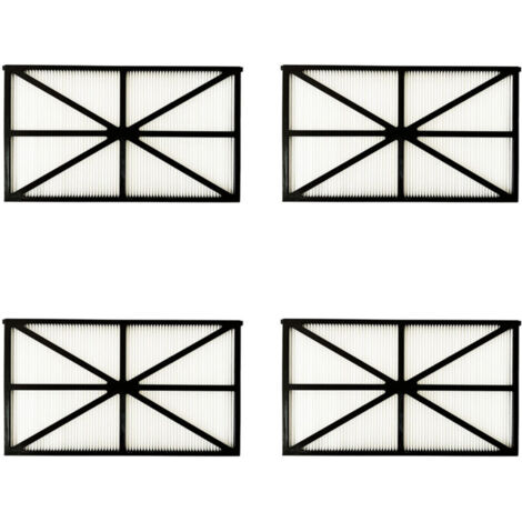 Juego de 4 paneles de filtro para robot Tiger Shark - RCX70101PAK2 - Negro