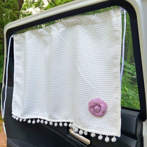Juego de 4 parasoles para ventanas de coche, cortina parasol de algodón para coche, parasol para bebés y niños, parasol estampado, parasol para ventana lateral del coche.