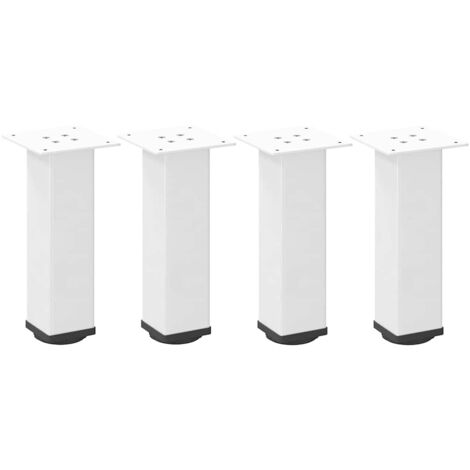 Juego de 4 patas ajustables para mesa de centro 42-44 cm diseño moderno para salón acero blanco 020056762