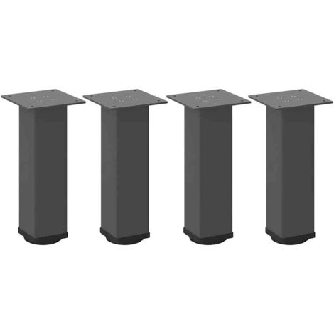 Juego de 4 patas ajustables para mesa de centro de 30-32 cm modernas y prácticas de acero antracita 020056759