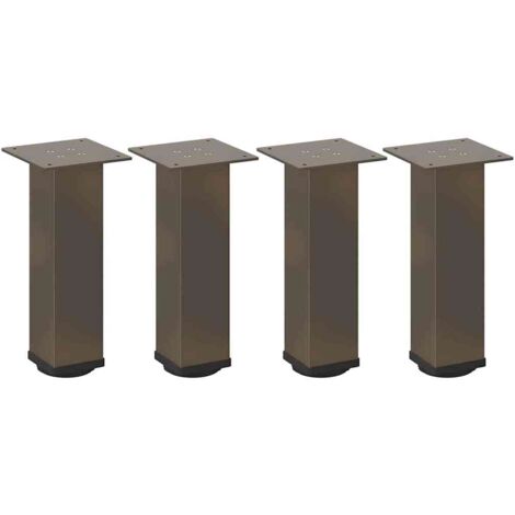 Juego de 4 patas ajustables para mesa de centro moderna de 30-32 cm en acero natural 020056760