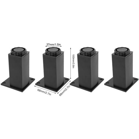 Juego de 4 patas de aluminio ajustables para muebles