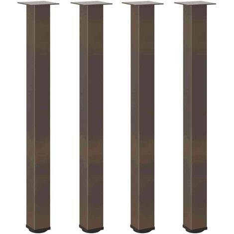 Juego de 4 patas de mesa de bar de acero de 90-92 cm con pies ajustables estilo moderno y elegante 020056772