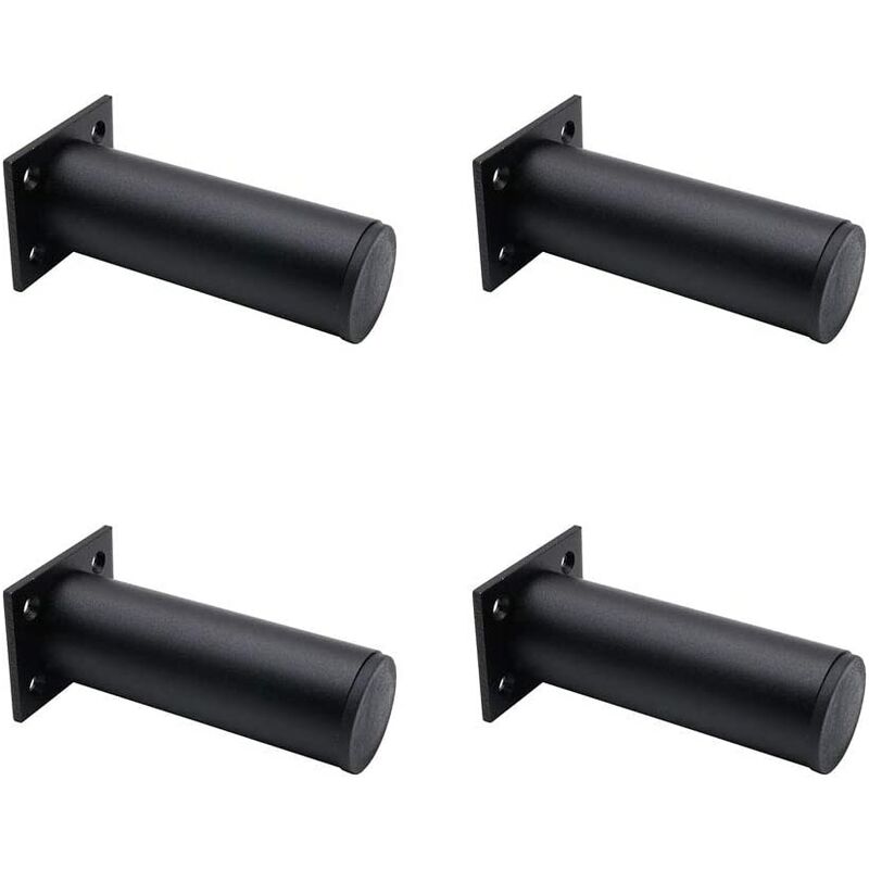

Juego de 4 patas de mueble ajustables en color negro mate 38x120 mm patas de armario de TV de aleación de aluminio para mesa de centro de armario,
