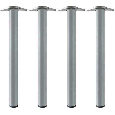 juego de 4 patas modelo neiva para mesa 60ø h710 acabado gris metal