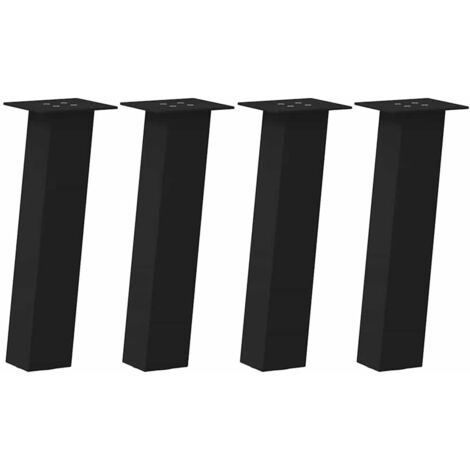 Juego de 4 patas modernas para mesa de centro de acero negro de 42 cm con un diseño limpio y funcional 020056797