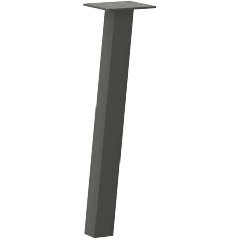 Juego de 4 patas modulares para mesa de centro 30 cm diseño estético moderno 40 x 40 x 1,2 mm acero antracita 020056783