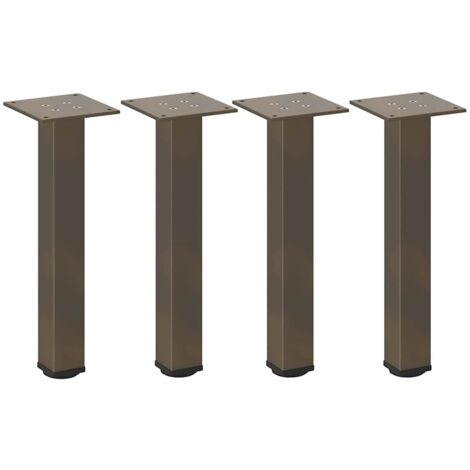 Juego de 4 patas regulables para mesa de centro de 42-44 cm en acero con recubrimiento de polvo natural 020056752
