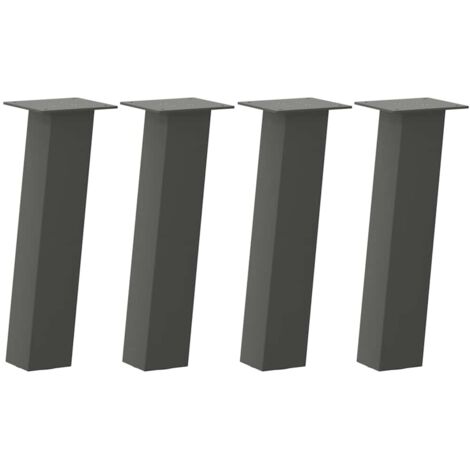 Juego de 4 patas robustas para mesa de centro de 30 cm con deslizadores de goma diseño moderno en acero antracita 020056795