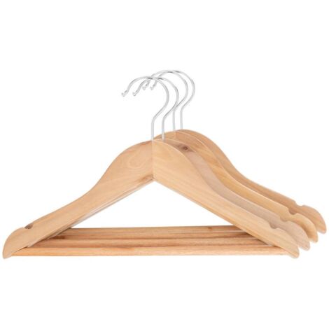 Juego de 4 perchas infantiles de madera H19cm - Atmosphera créateur d'intérieur