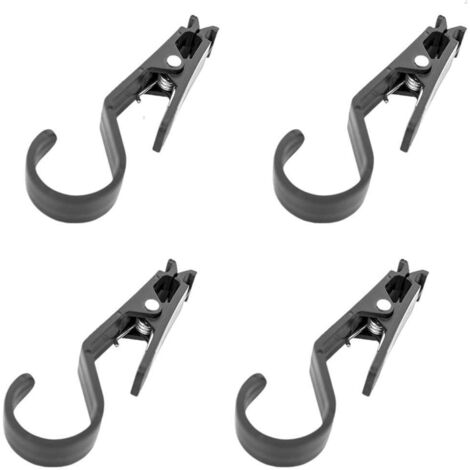Juego de 4 piezas de clips antideslizantes para tiendas de campaña, ganchos para luces de camping al aire libre, soportes, clips duraderos para tiendas de campaña, clips de fijación antideslizantes