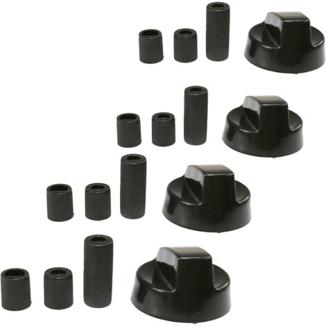 Juego de 4 pomos de ajuste universal para hornos y cocinas.