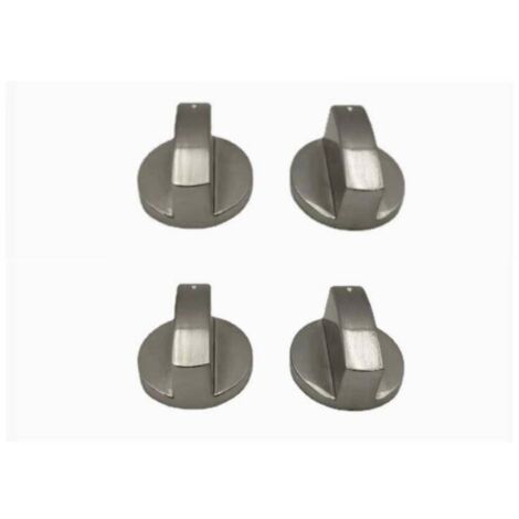 Juego de 4 pomos metálicos para cocinas de gas – 6 mm, fabricados en aleación de zinc
