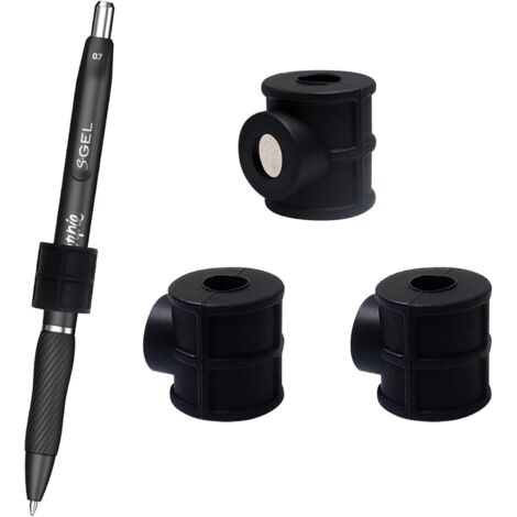 Juego de 4 portalápices magnéticos: portalápices de silicona ajustables, aptos para la mayoría de plumas estilográficas y lápices, perfectos para frigoríficos, pizarras blancas, talleres, oficinas, au