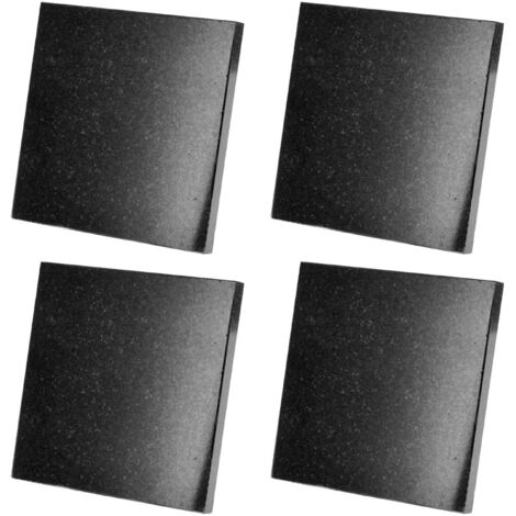 JUEGO DE 4 POSAVASOS DE VIDRIO DE GRANITO NEGRO