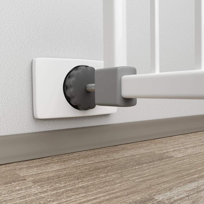 Juego de 4 protectores de pared para puertas y escaleras (sin necesidad de taladrar) para bebés, niños y perros (cuadrados)