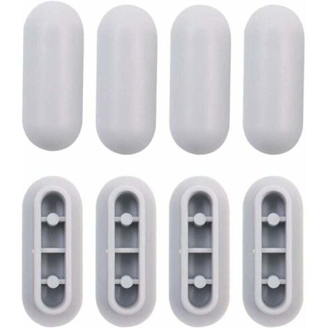 Juego de 4 protectores universales para asiento de inodoro, juego de cojines universales antichoque para asiento de inodoro, piezas de repuesto de plástico