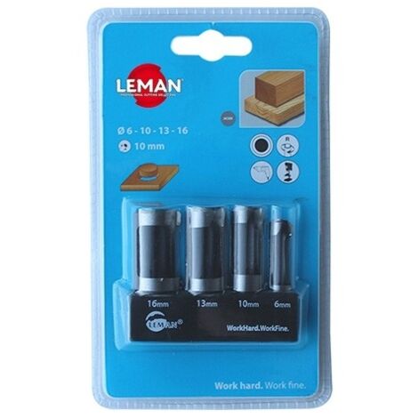 Juego de 4 puntas de enchufe LEMAN WS D. 6,10,13,16 mm Q. 10 mm - 200.500.04