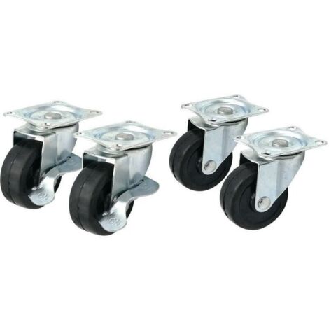 Juego de 4 ruedas giratorias de 50 mm, ruedas universales de 50 mm