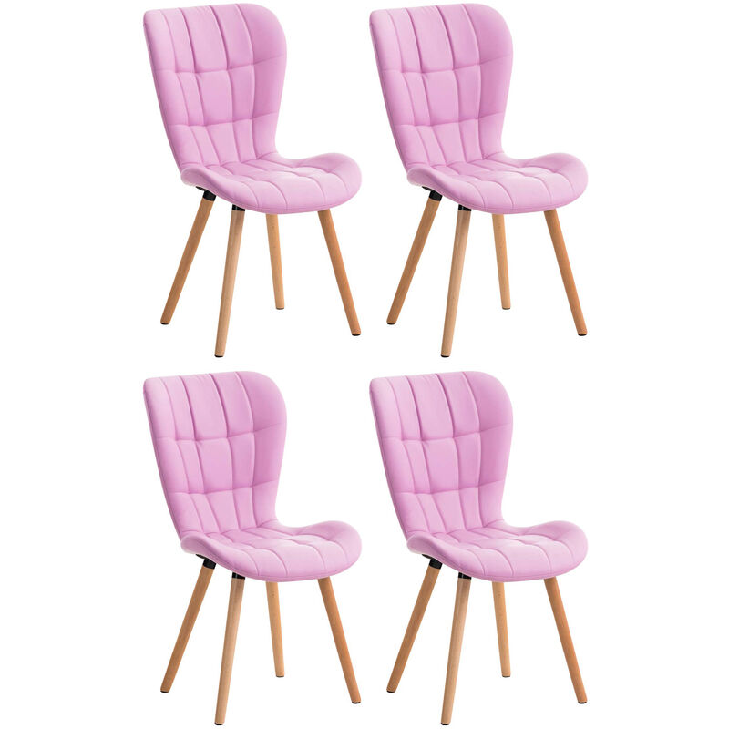 

CLP - Juego de 4 silla de comedor Elda Rosado