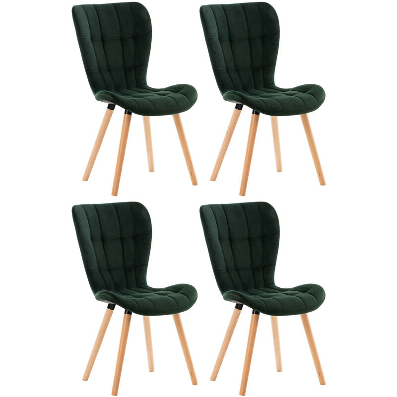 

Juego de 4 sillas de Comedor Elda en terciopelo Verde
