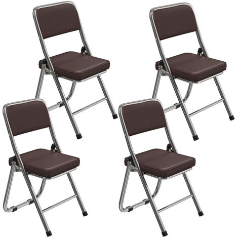 Juego de 4 Sillas plegables Acolchada con respaldo