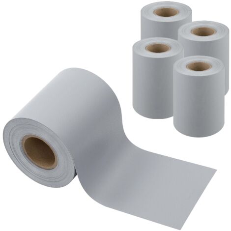 Juego de 4 tiras de protección visual de PVC 140 m x 19 cm 26,6 m² gris claro 030006601