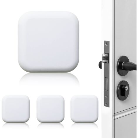 Juego de 4 topes de puerta, protectores de pared, topes, manijas de puerta, topes para manijas de puerta, topes autoadhesivos, almohadillas de goma suave para oficina en casa