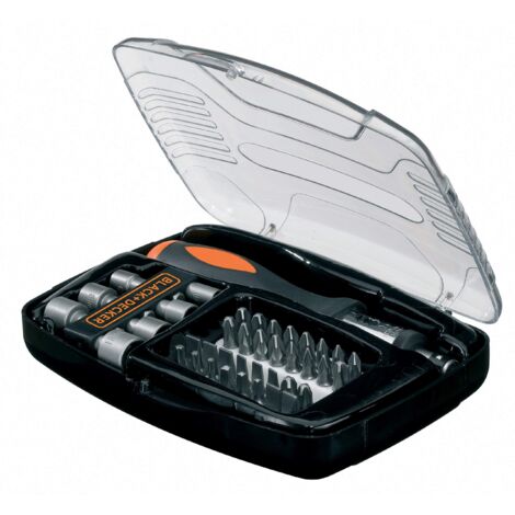 JUEGO DE 40 PIEZAS PARA ATORNILLAR CON ATORNILLADOR DE CARRACA A7062-XJ BLACK+DECKER