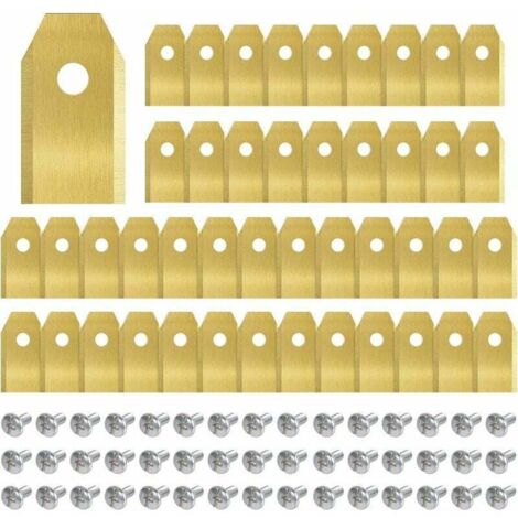 Juego de 45 cuchillas de repuesto de titanio para cortacéspedes robóticos Husqvarna/Automower/Yardforce/Gardena. Compatible con los modelos 105, 310, 315, 320, 420, 430x y R40i.