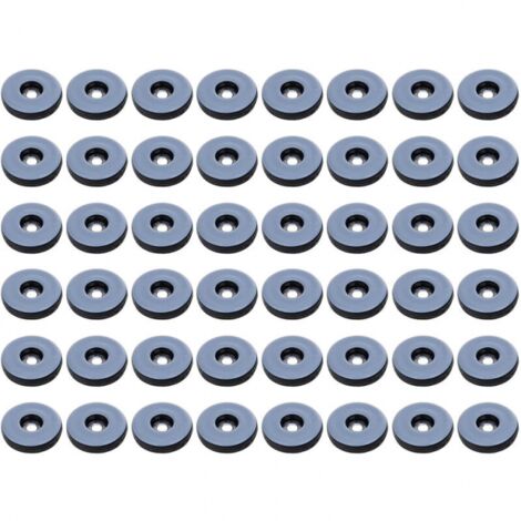Juego de 48 patas redondas de teflón para muebles, almohadillas antivibración para muebles (redondas) – 19 mm