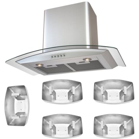 Juego de 5 bandejas recolectoras de grasa para electrodomésticos de cocina – Bandejas recolectoras de grasa ajustables de acero inoxidable – 11,5 x 7,2 cm, cierre de doble clip