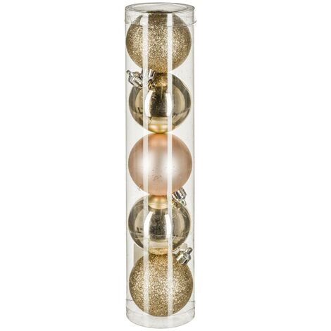 Juego de 5 bolas D.5cm doradas - Feeric lights & christmas