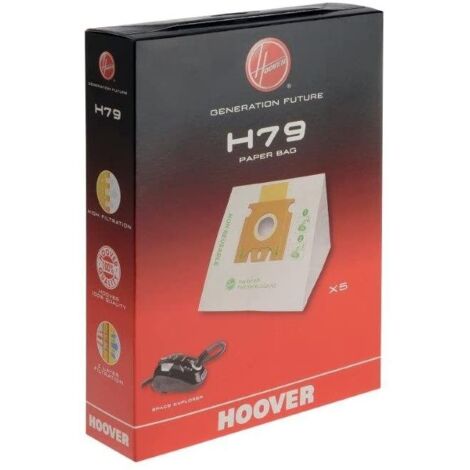 Juego de 5 bolsas de papel h79 para aspiradora HOOVER 35601745