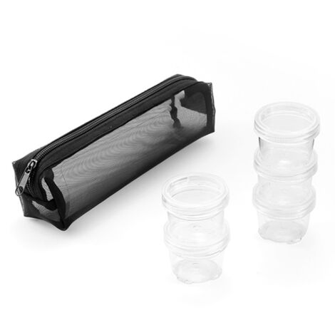 Juego de 5 botellas para condimentos de viaje, kit de especias para camping con bolsa de almacenamiento, caja de condimentos portátil para exteriores.