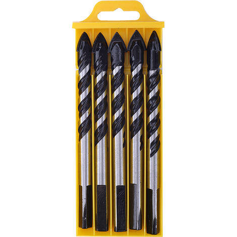 Juego De 5 Brocas De Φ12mm - Brocas Para Taladros Atornilladores Y Taladros Percutores - Especiales Para Hormigón, Madera, Plástico Y Mampostería - Herramientas Duraderas - Entregadas En Caja