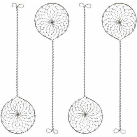 Juego de 5 coladores de fondue de acero inoxidable - Espumaderas para fondue de 6,5 cm x 23,5 cm