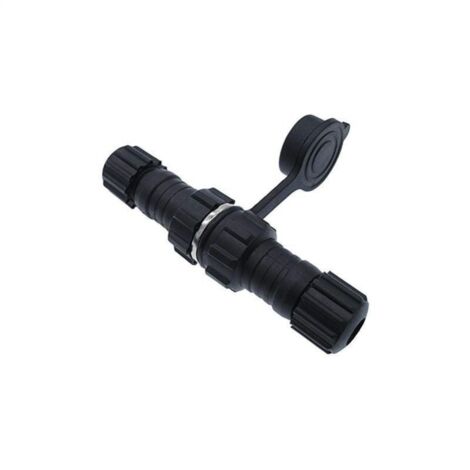 Juego de 5 enchufes de aviación eléctrica impermeables con clavija de QL16-7P, conector de aviación de Panel de Metal de 16MM con tapa protectora de goma