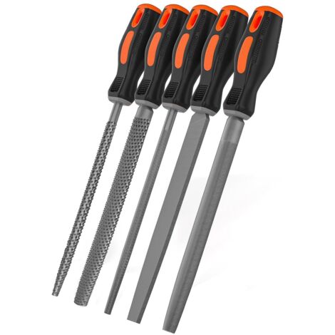 Juego de 5 limas de acero de 8" DE 5 LIMAS DE ACERO 200 mm (8")