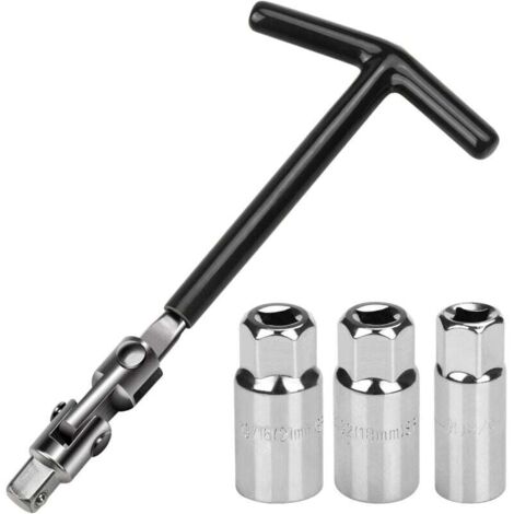 Juego de 5 llaves para bujías ZVD de 16/18/21 mm, llave universal para bujías de coche y motocicleta, extractor de bujías, juego de llaves para bujías