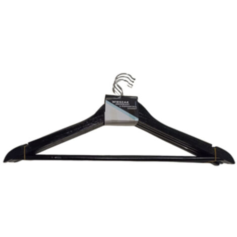 Juego de 5 perchas de madera negras 5338.