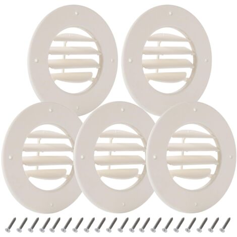 Juego de 5 rejillas de ventilación de techo de 6,5" para autocaravanas, repuesto para rejillas de aire acondicionado, compatibles con conductos de 4,5", rejillas ajustables para un flujo de aire contr
