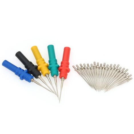 Juego de 5 sondas para osciloscopio, versión mejorada HT307, accesorios de prueba para automoción, sondas de pasador trasero, sonda de aguja para osciloscopio portátil, accesorios para osciloscopio
