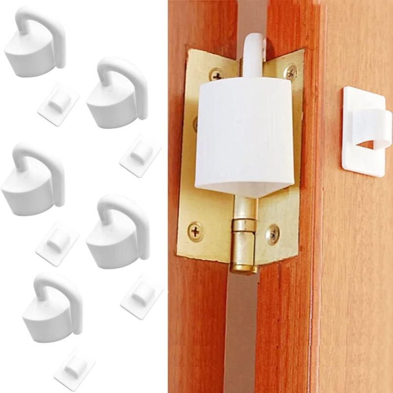 Juego de 5 topes de seguridad para puertas de bebé, protección antipinchazos, seguridad para puertas de bebé, para manos y niños.