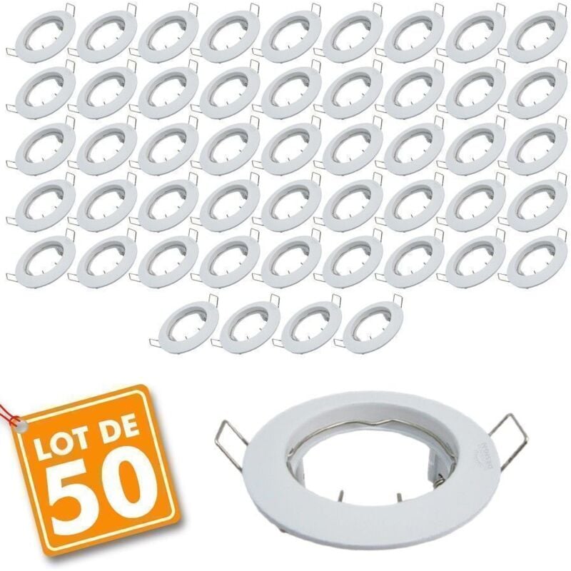 

Juego de 50 monturas fijas blancas D79.