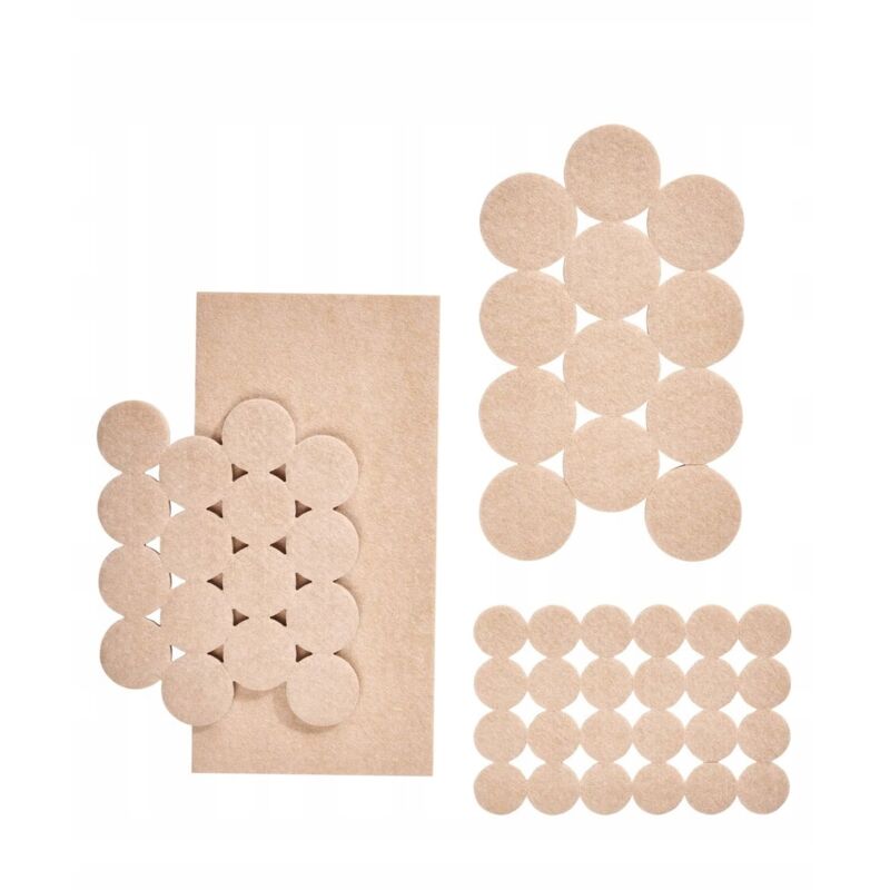 Juego de 53 almohadillas de fieltro para muebles, beige, autoadhesivas, PARKSIDE