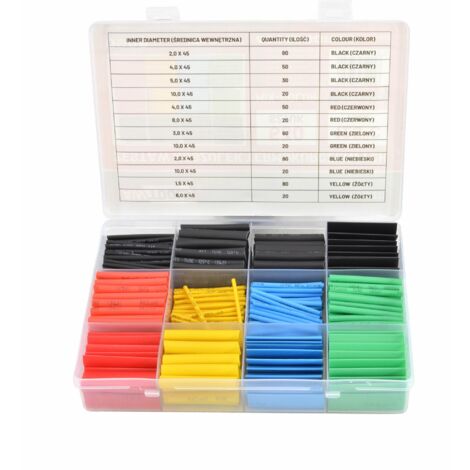Juego de 530 Fundas Termocontraíbles Awtools - Para Aislamiento Eléctrico, Protección de Empalmes y Terminales