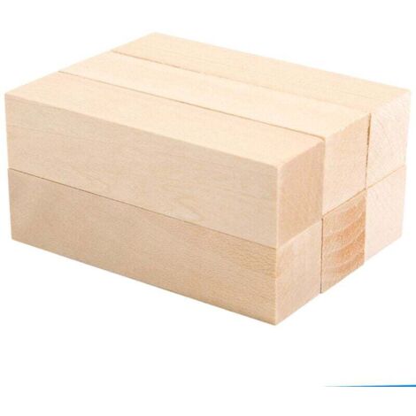 Juego de 6 bloques de tallado de madera de tilo para principiantes