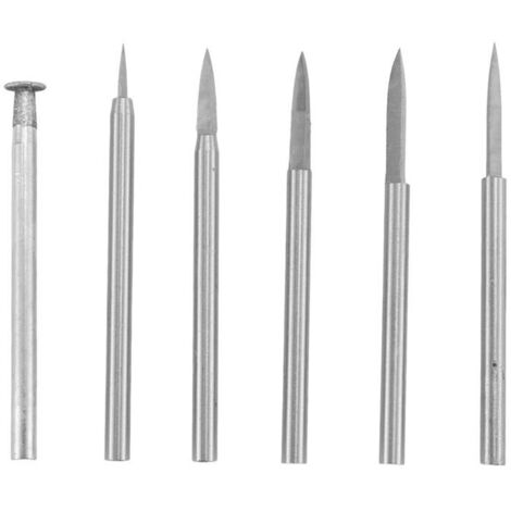 Juego de 6 brocas rotativas para tallar madera, ideales para trabajos de carpintería, grabado, lijado y manualidades (3 mm).